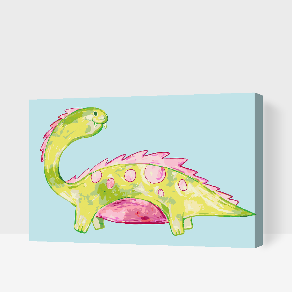 Paint by number - Sød dinosaur