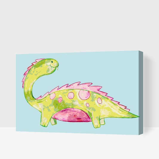 Paint by number - Sød dinosaur