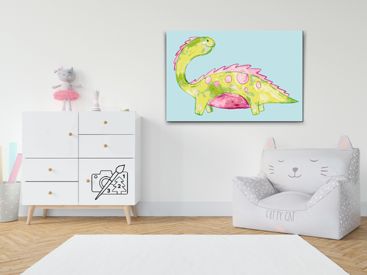 Paint by number - Sød dinosaur