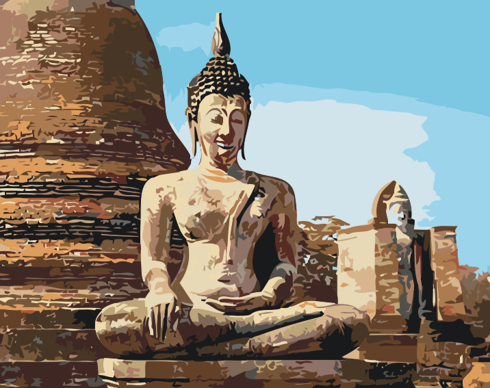Paint by number - Buddha-statue