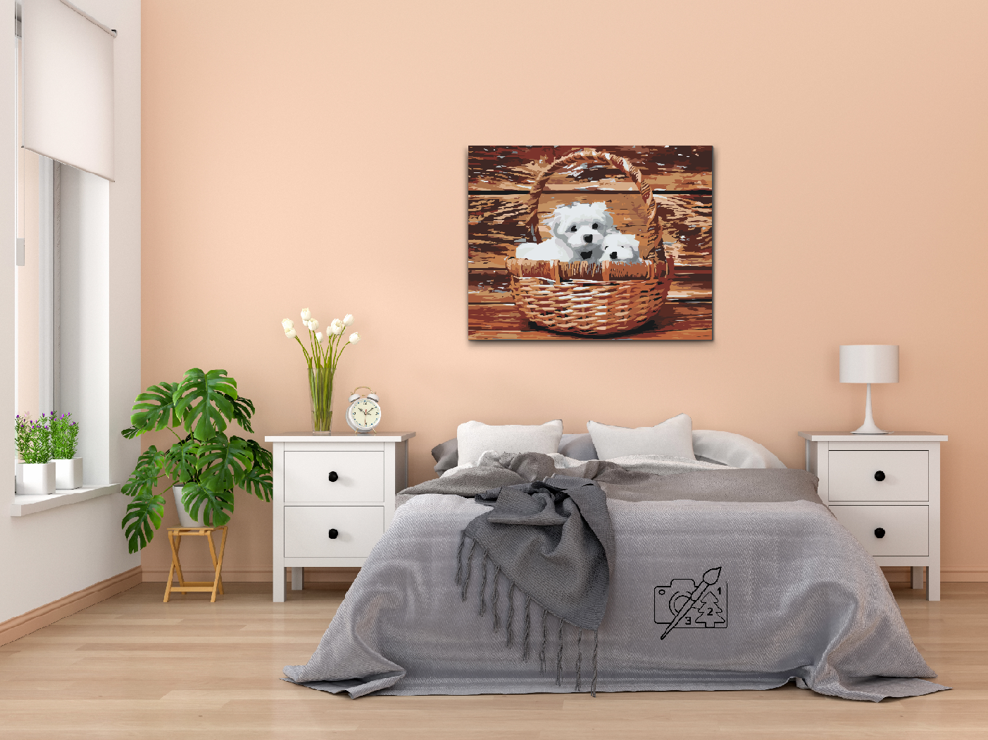 Paint by number - Hunde i kurven