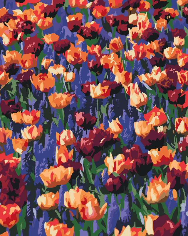 Paint by number - Blomstermark
