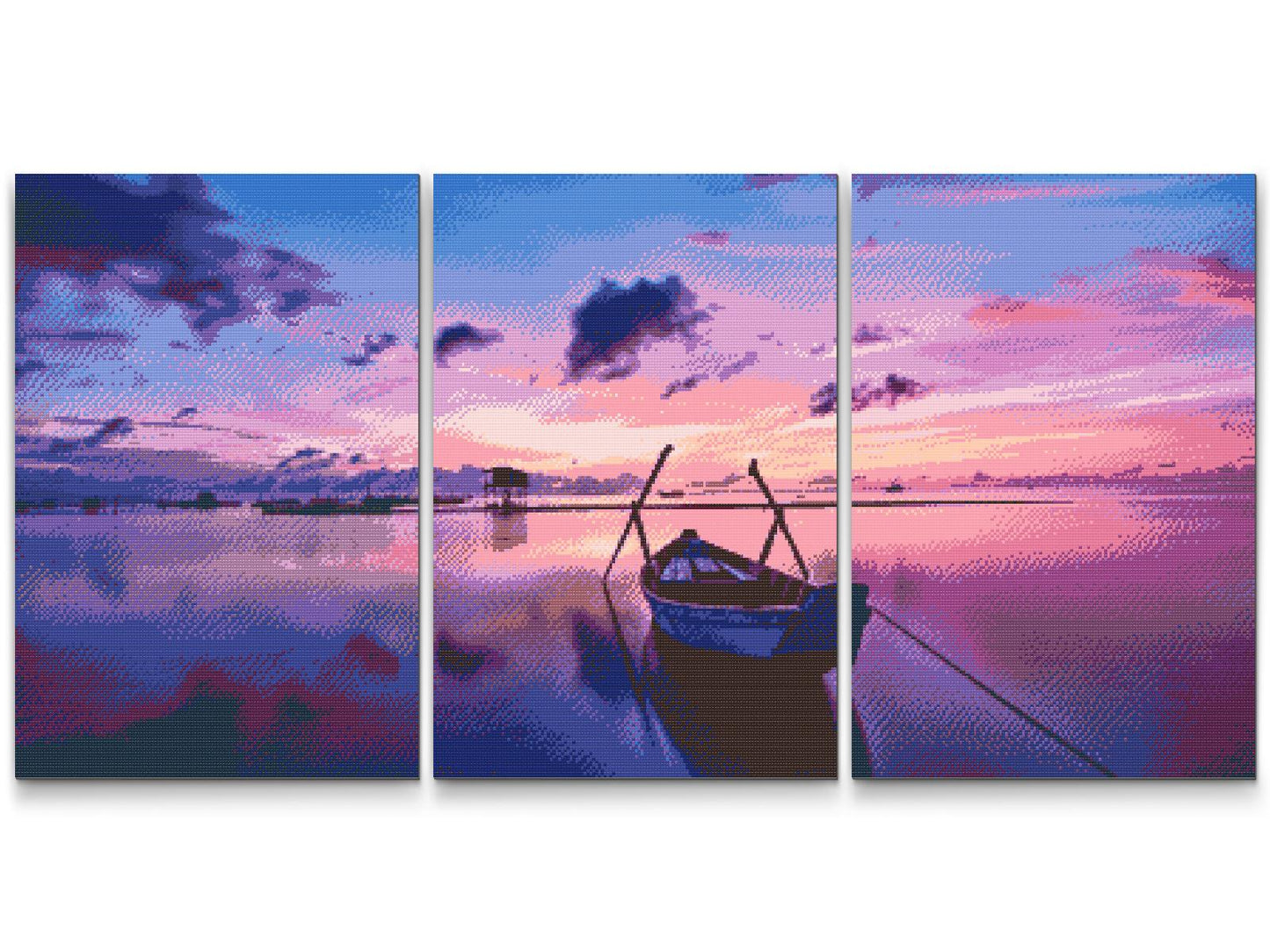 Diamond Paint - Lilla solopgang (sæt af 3)