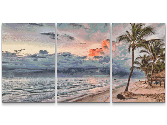 Diamond Paint - Stille strand (sæt af 3)