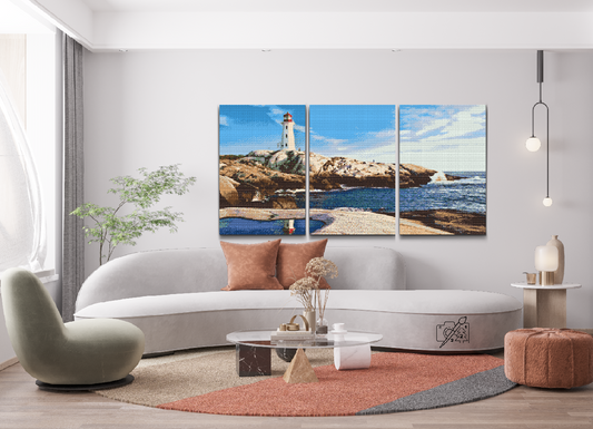 Diamond Paint - Fyrtårn i bugten (sæt af 3)