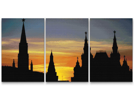 Diamond Paint - Solnedgang (sæt af 3)