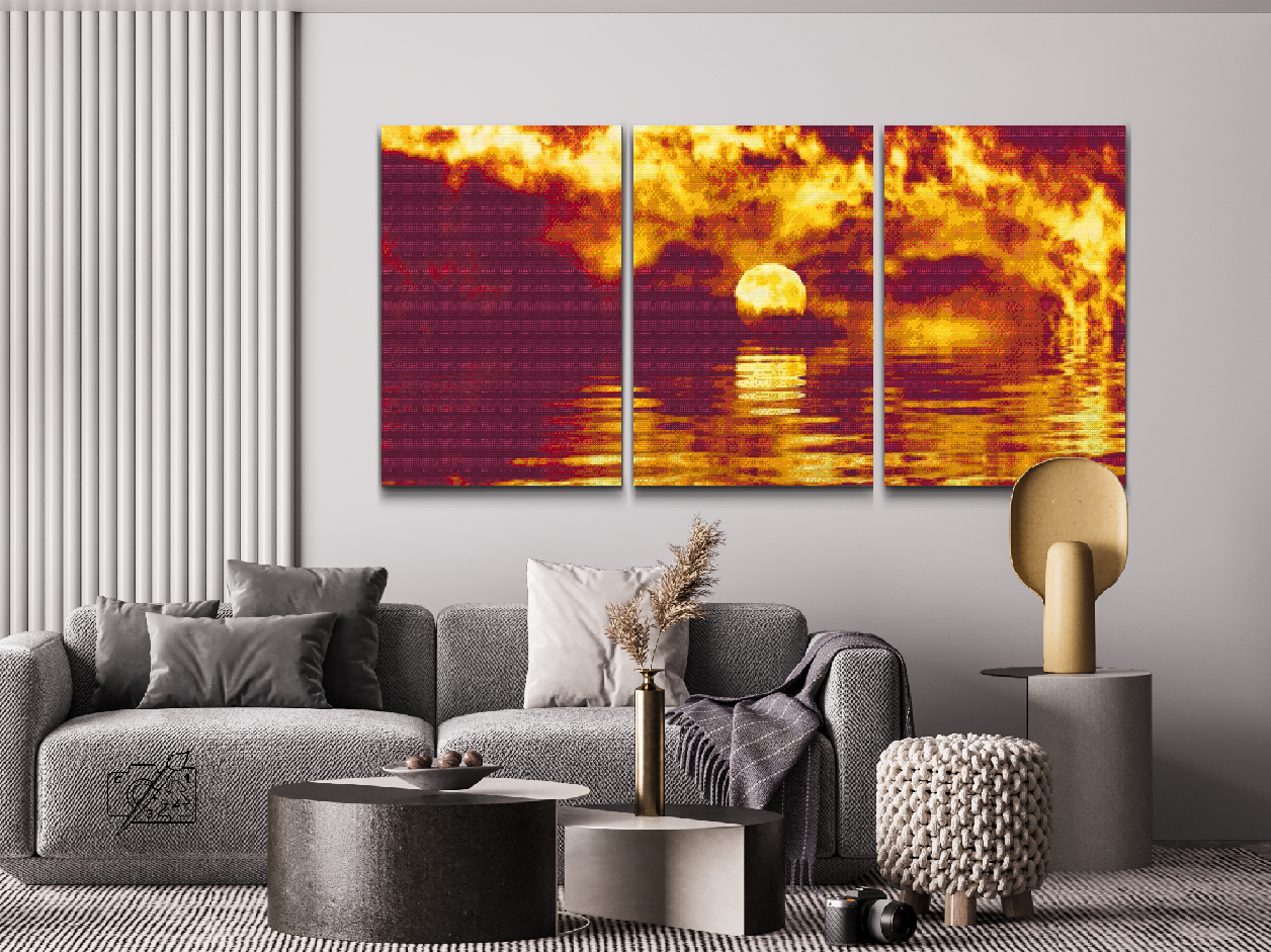 Diamond Paint - Fire Sunset (sæt af 3)