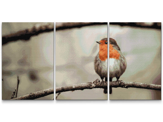 Diamond Paint - Robin (sæt af 3)