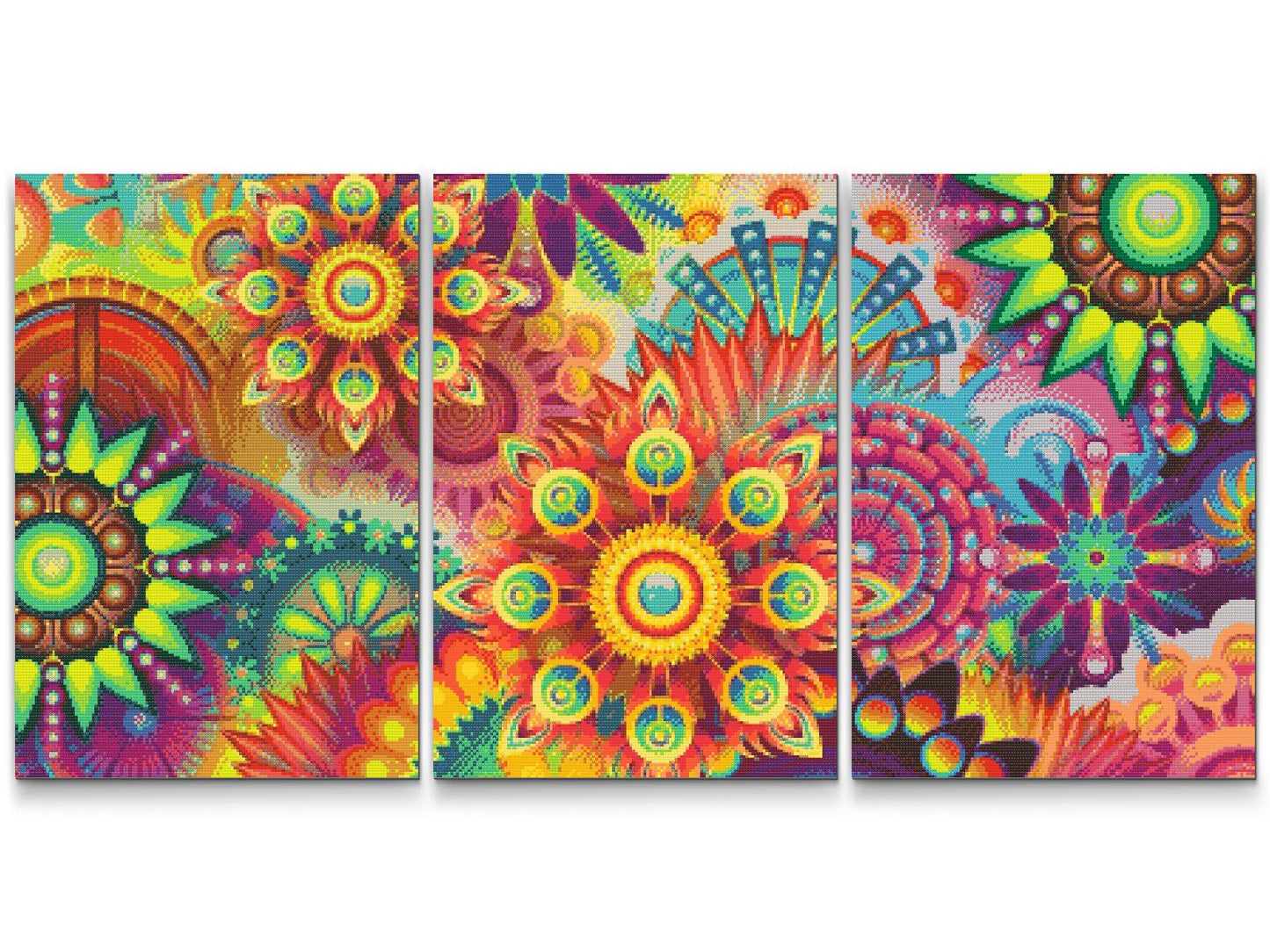 Diamond Paint - Colorful Mandala (sæt af 3)