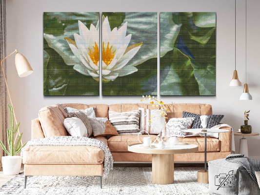 Diamond Paint - Lotusblomst, Symbol på Visdom (sæt af 3)