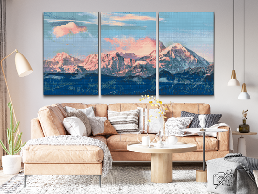 Diamond Paint - Alps in the Sunshine (sæt af 3)