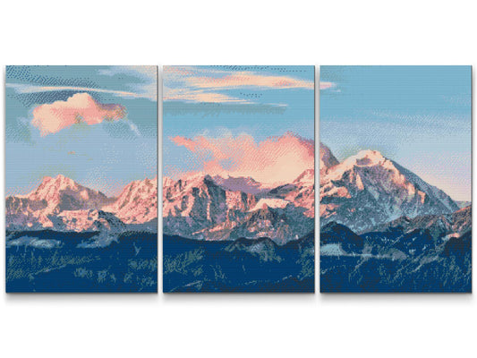 Diamond Paint - Alps in the Sunshine (sæt af 3)