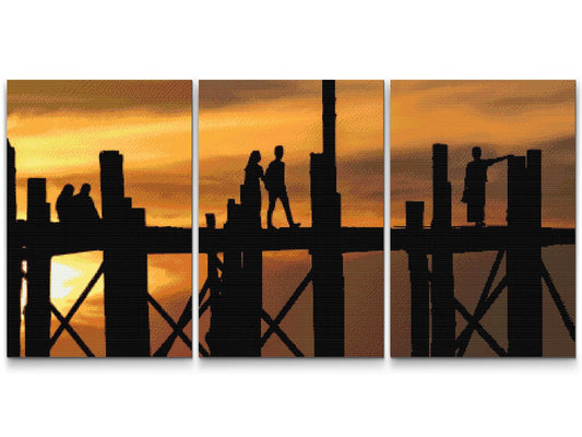 Diamond Paint - Kærlighedens bro (sæt af 3)