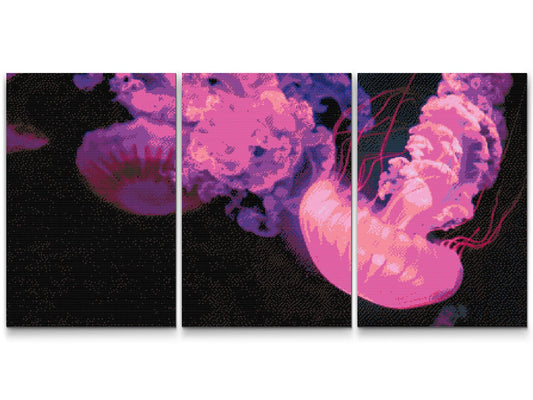 Diamond Paint - Pink Jellyfish (sæt af 3)