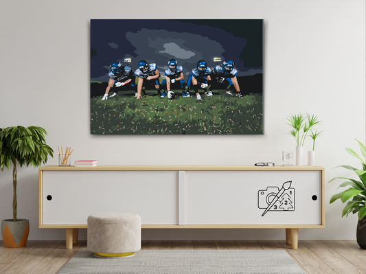 Paint by number - Amerikansk fodbold