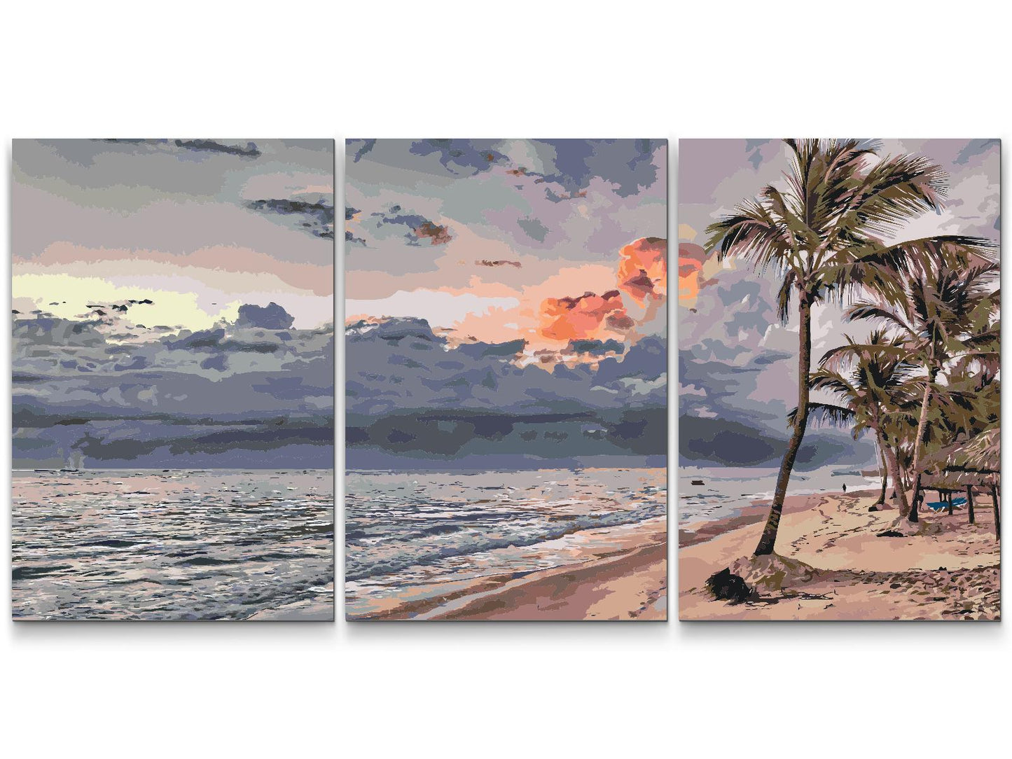 Paint by number - Stille strand (sæt af 3)