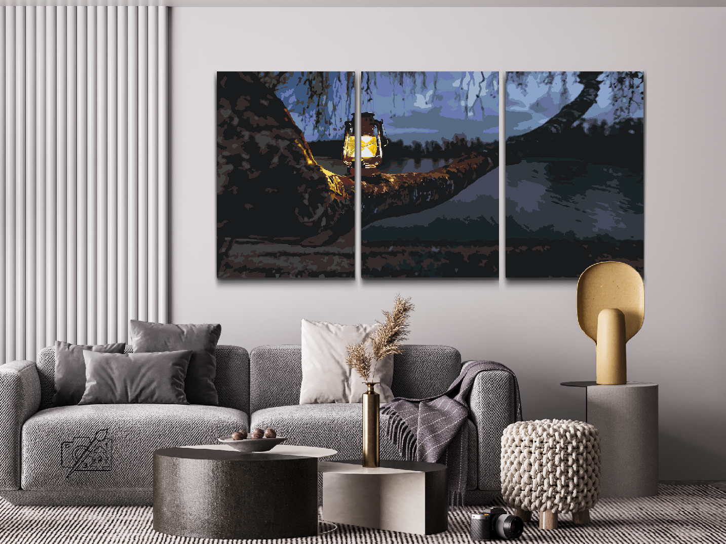 Paint by number - Natvandring (sæt af 3)