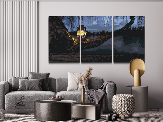 Paint by number - Natvandring (sæt af 3)