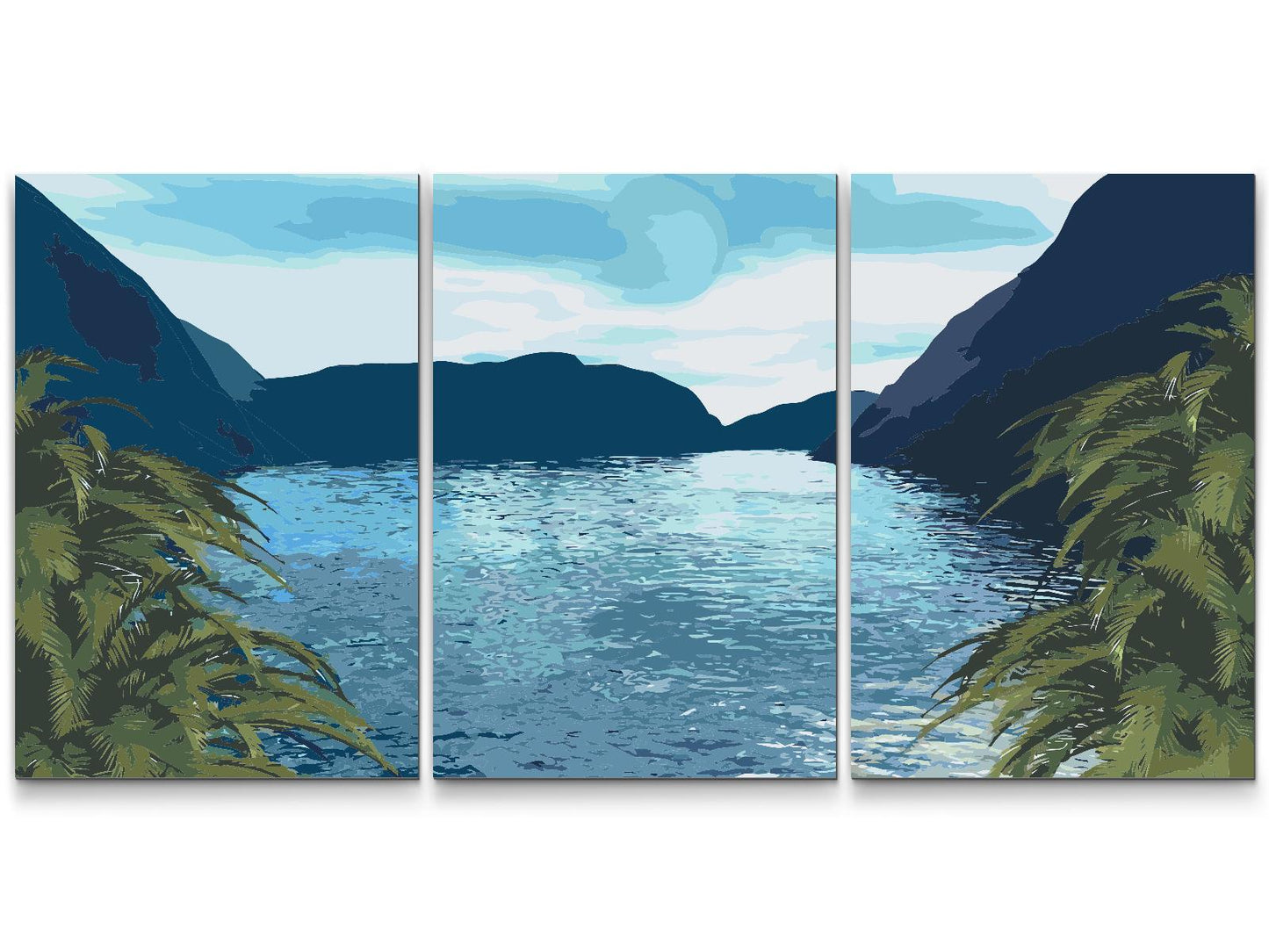 Paint by number - Lagoon Bay (sæt af 3)
