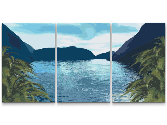 Paint by number - Lagoon Bay (sæt af 3)