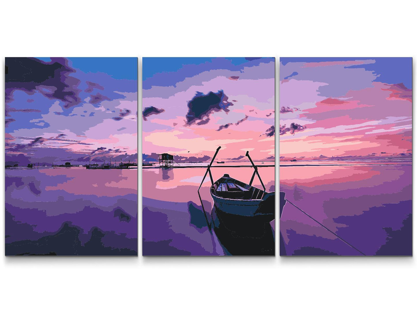 Paint by number - Lilla solopgang (sæt af 3)