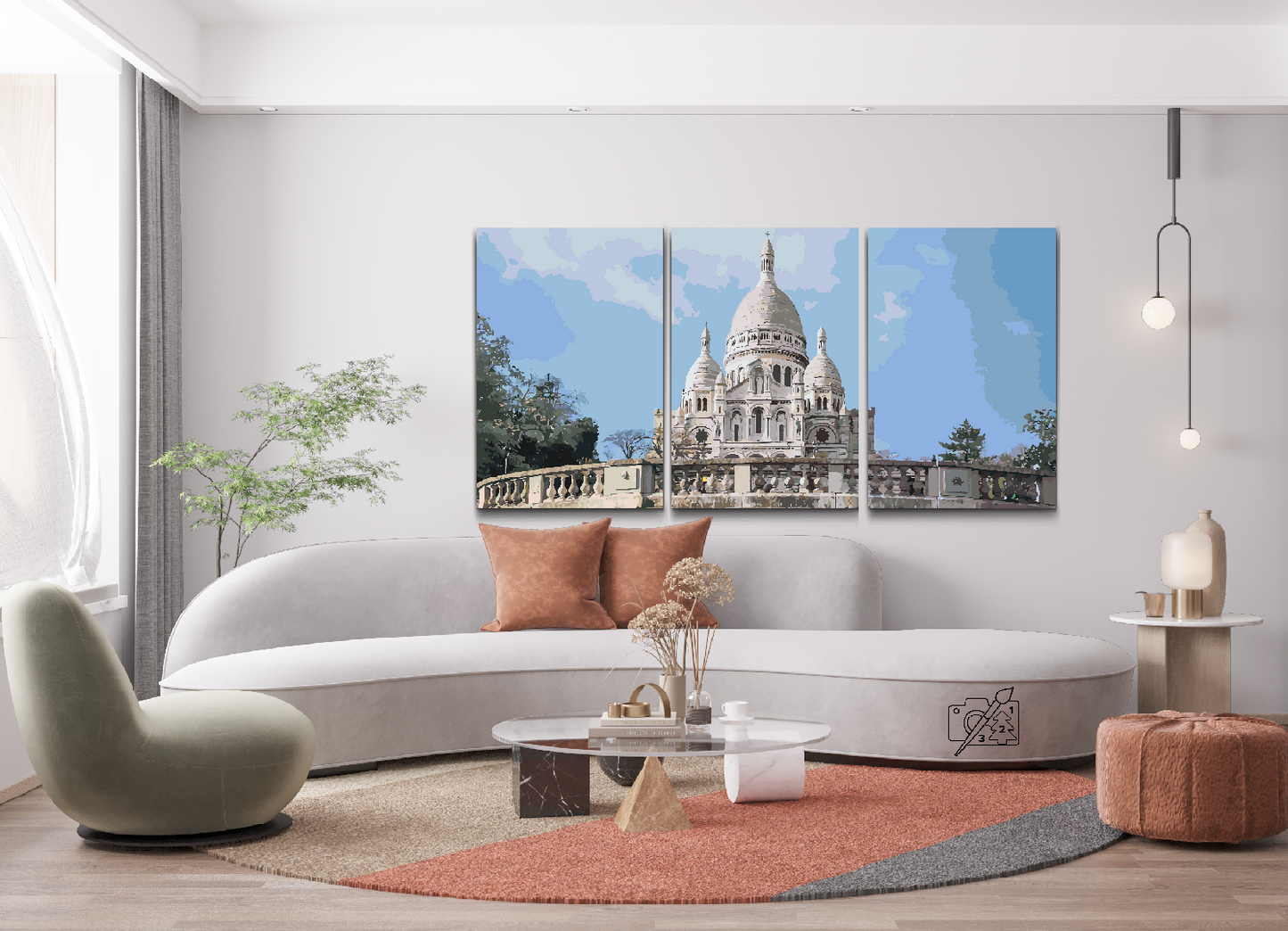 Paint by number - Sacre Coeur (sæt af 3)