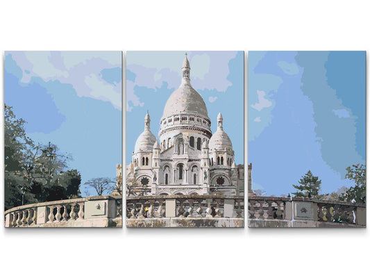 Paint by number - Sacre Coeur (sæt af 3)