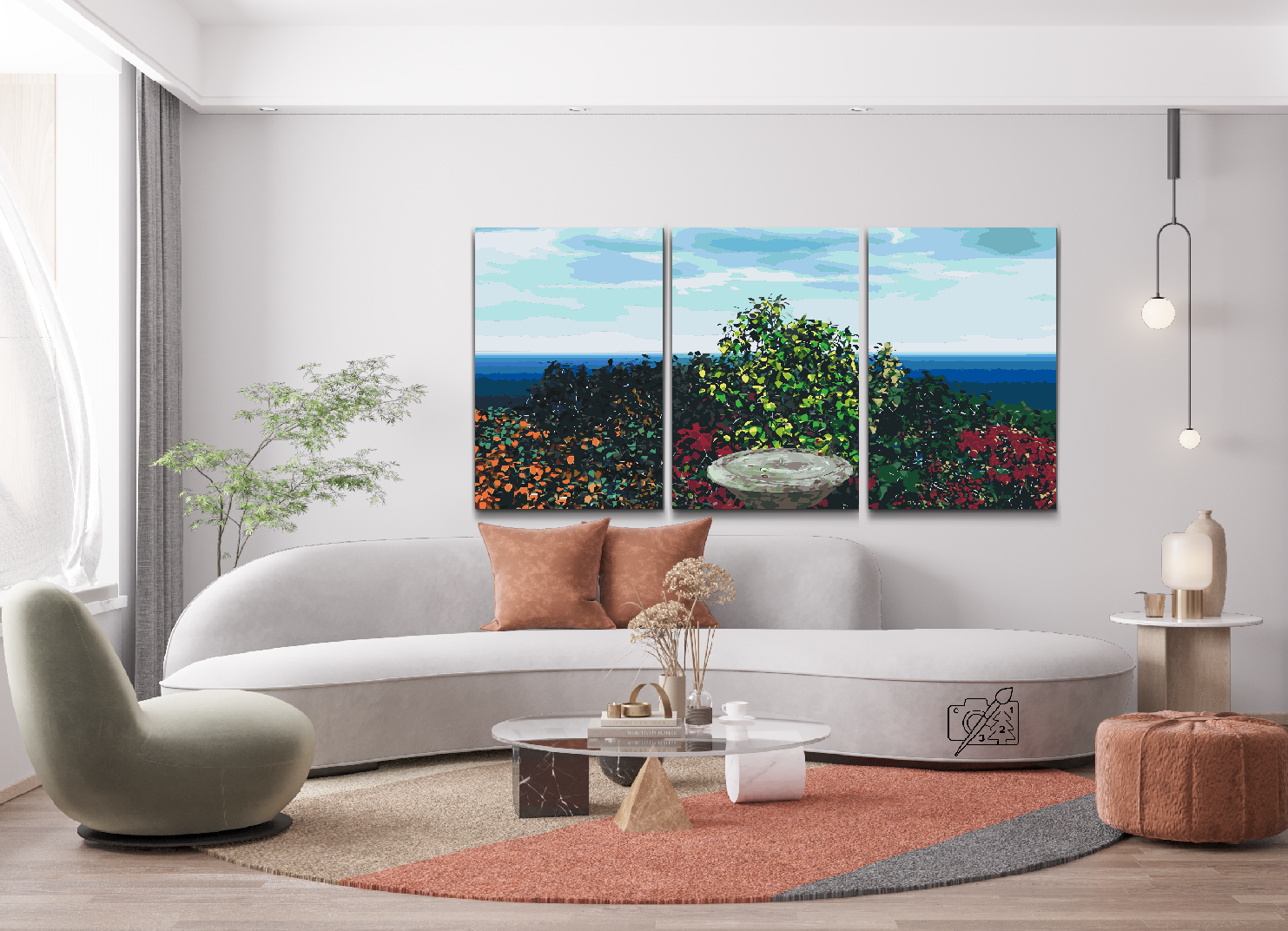 Paint by number - Colorful Garden (sæt af 3)