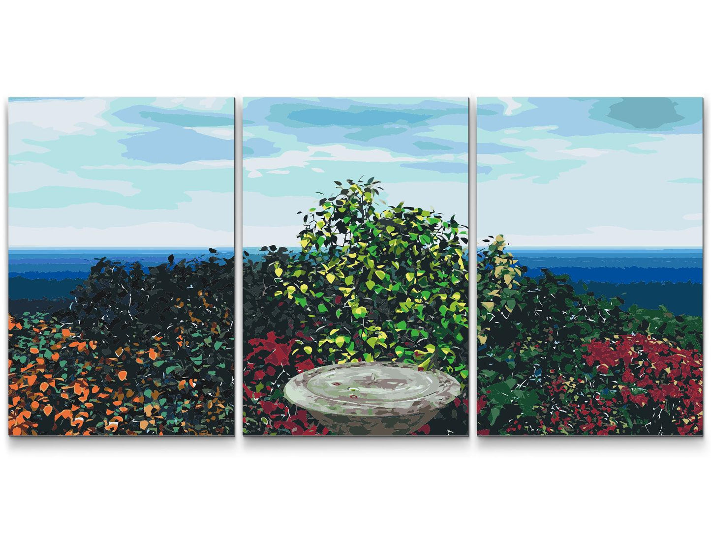 Paint by number - Colorful Garden (sæt af 3)