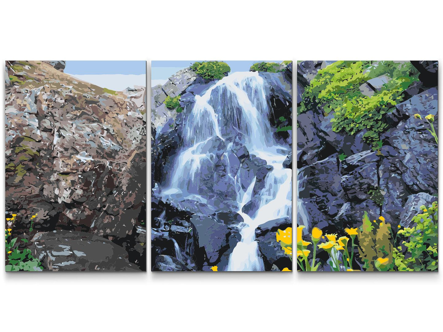 Paint by number - Magic Waterfall (sæt af 3)
