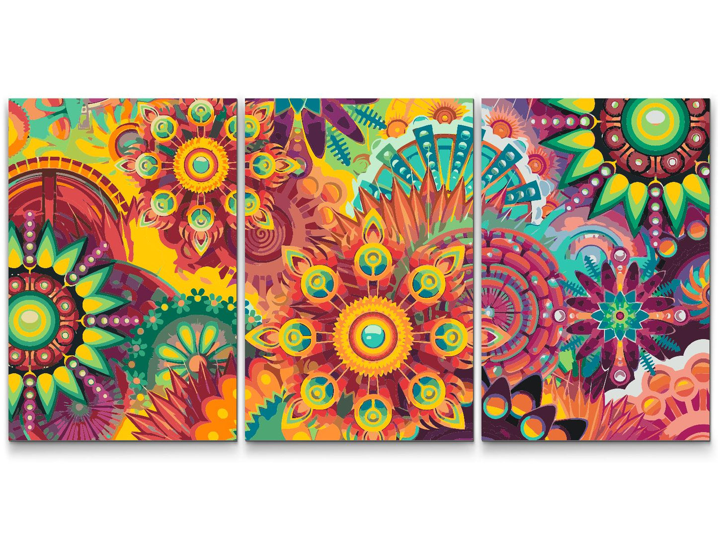 Paint by number - Colorful Mandala (sæt af 3)