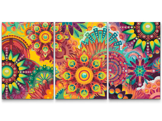 Paint by number - Colorful Mandala (sæt af 3)