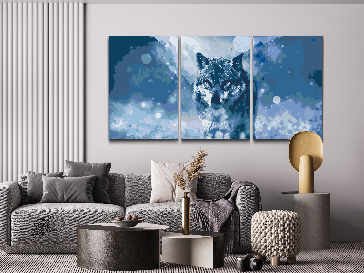 Paint by number - Winter Wolf (sæt af 3)