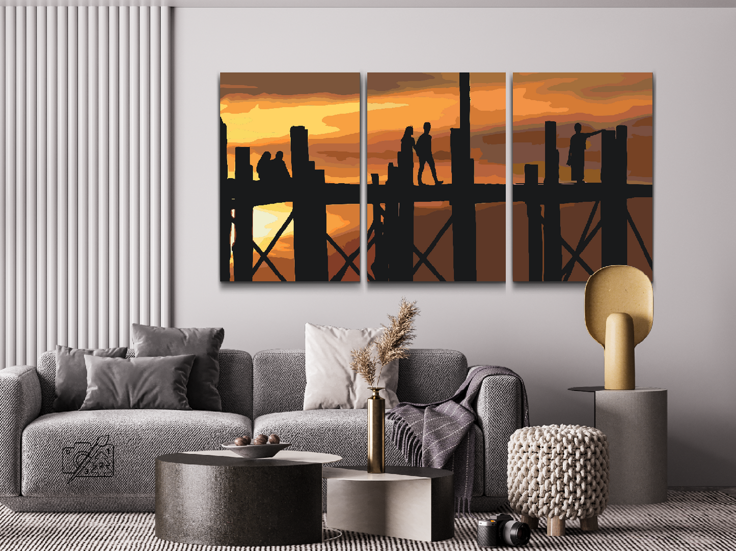 Paint by number - Kærlighedens bro (sæt af 3)