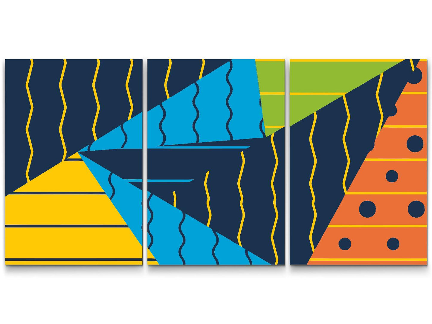 Paint by number - Farvet tekstur 6 (sæt af 3)