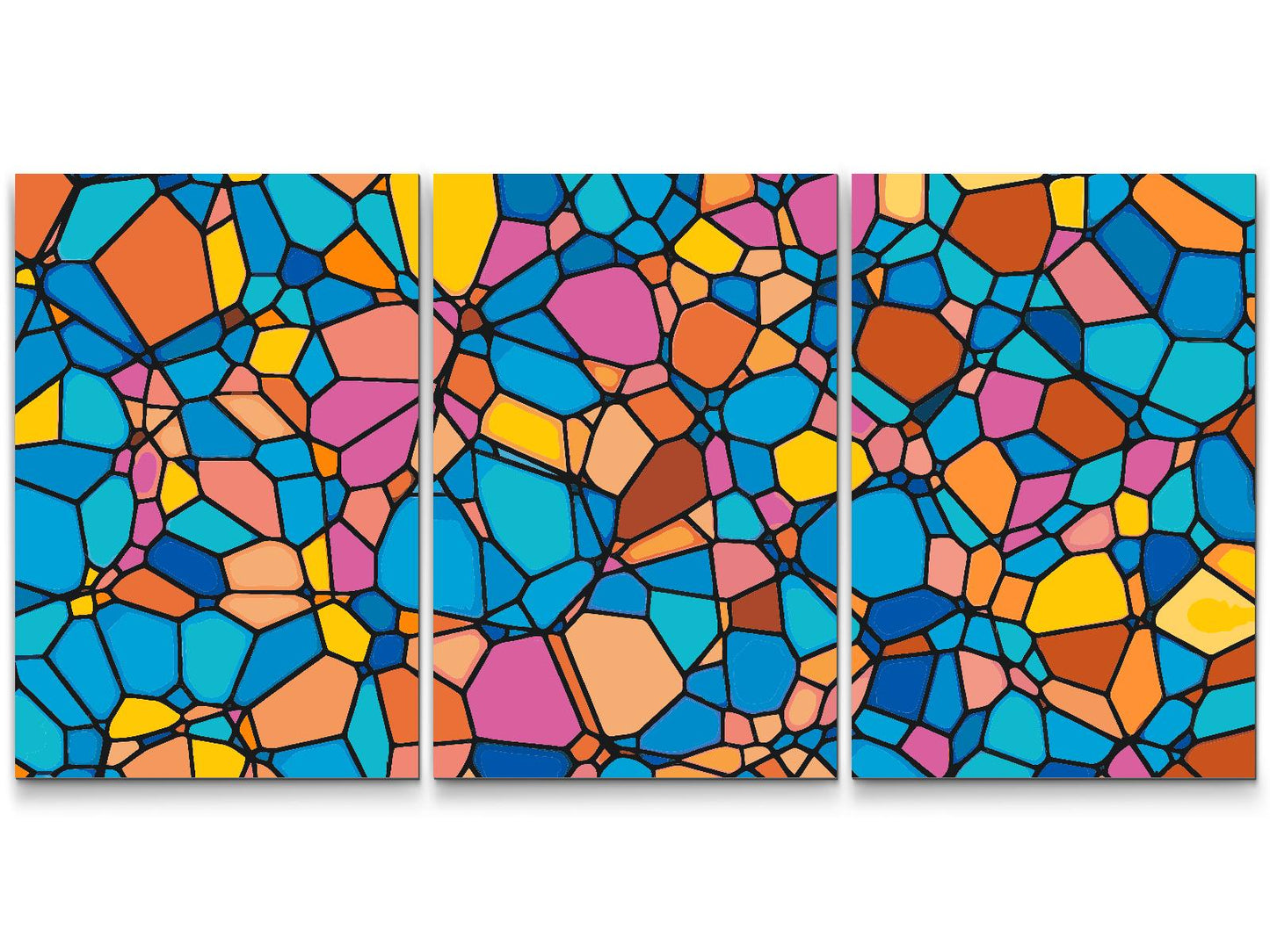 Paint by number - Farvet tekstur 5 (sæt af 3)