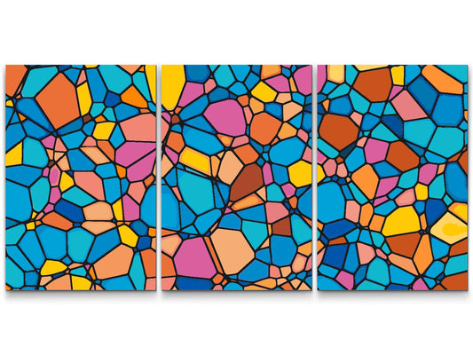 Paint by number - Farvet tekstur 5 (sæt af 3)