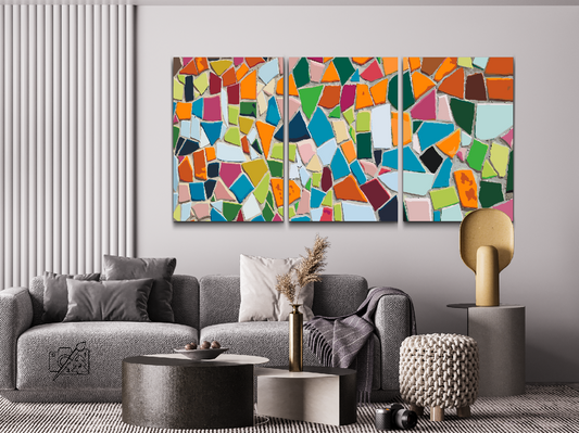 Paint by number - Farvede sten (sæt af 3)