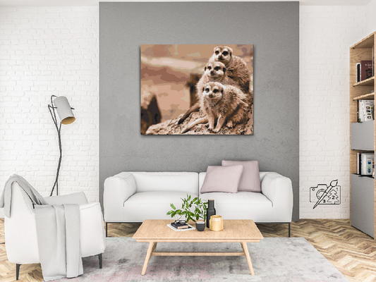 Paint by number - Safari Surikater