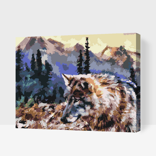 Paint by number - Ulv i naturen