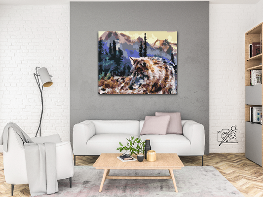 Paint by number - Ulv i naturen