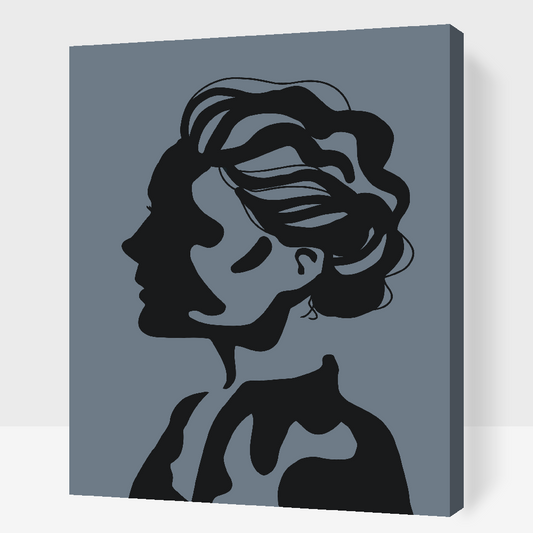 Paint by number - Silhuet af en kvinde 2