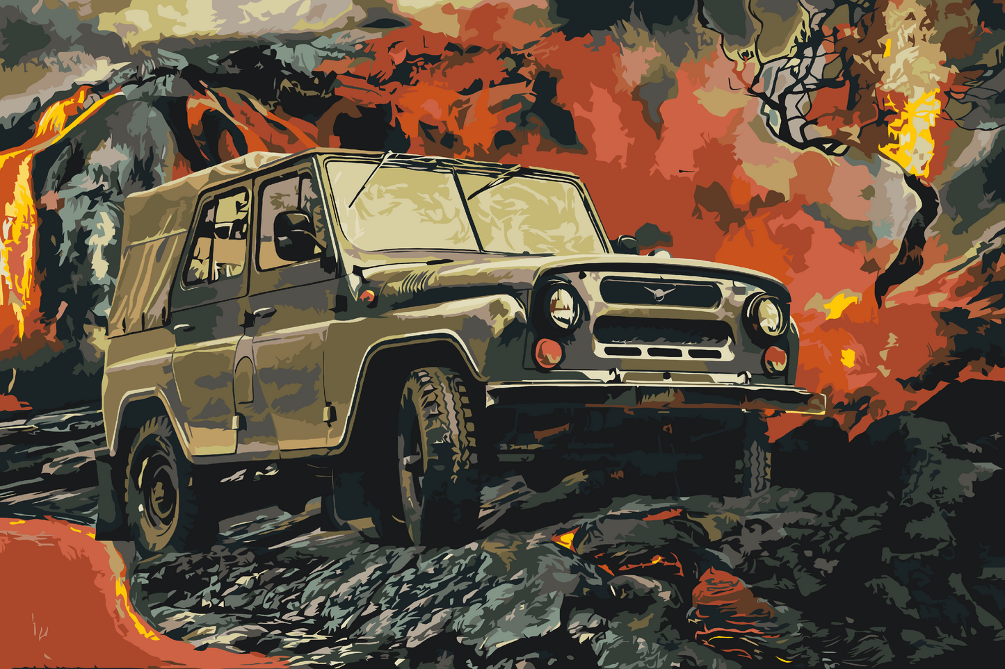 Paint by number - UAZ