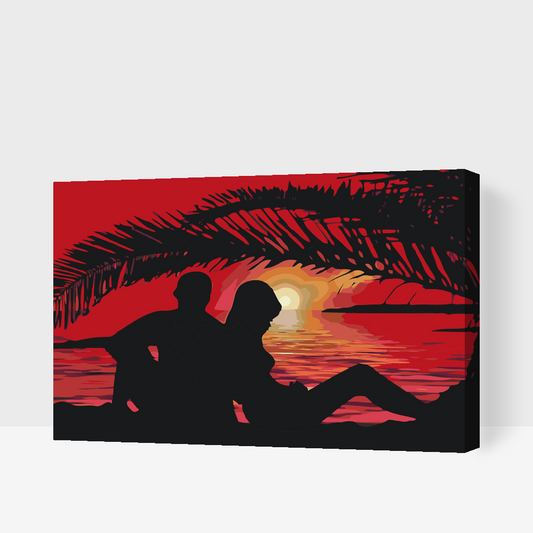 Paint by number - Par ved solnedgang