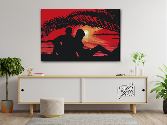 Paint by number - Par ved solnedgang