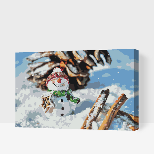 Paint by number - Smilende Snemand