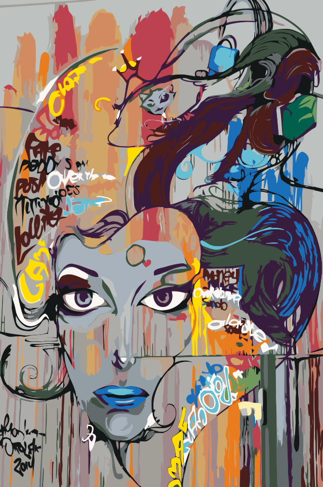 Paint by number - Smukke blå læber