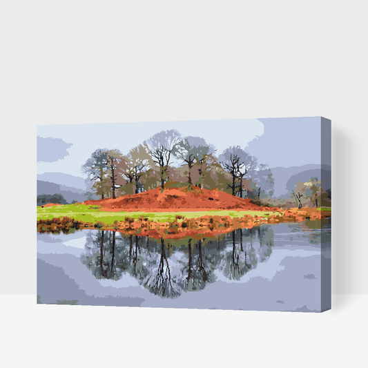 Paint by number - Lake District Cumbria, Storbritannien