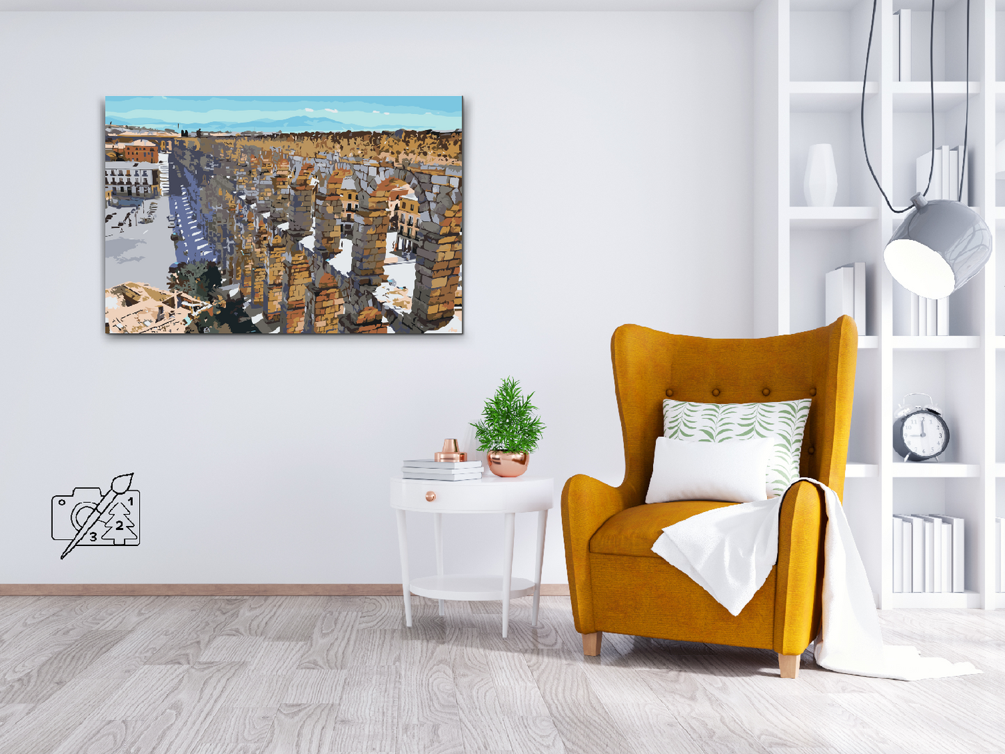 Paint by number - Akvædukten i Segovia, Spanien