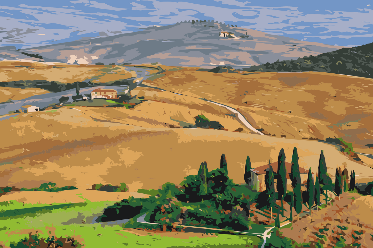 Paint by number - Toscana, Italien